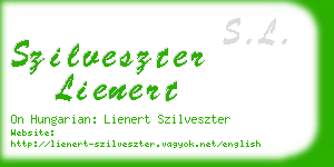 szilveszter lienert business card